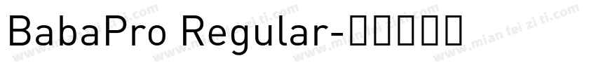 BabaPro Regular字体转换